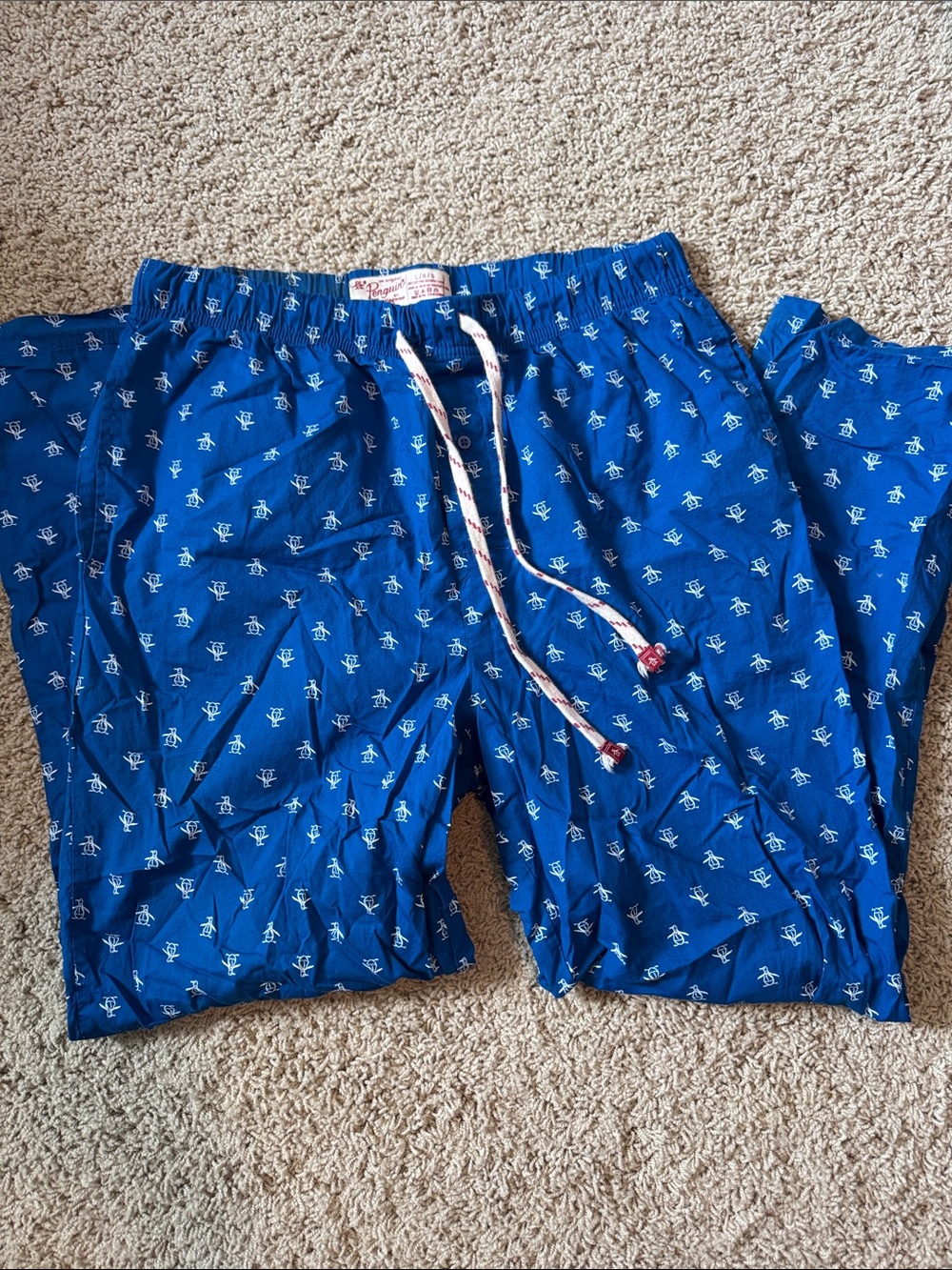 Original Penguin Blue Penguin-Print Lounge Pants 🐧